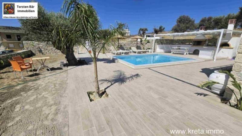 Pitsidia, Kreta, Pitsidia, freistehende ebenerdige Villa mit privatem Pool Haus kaufen